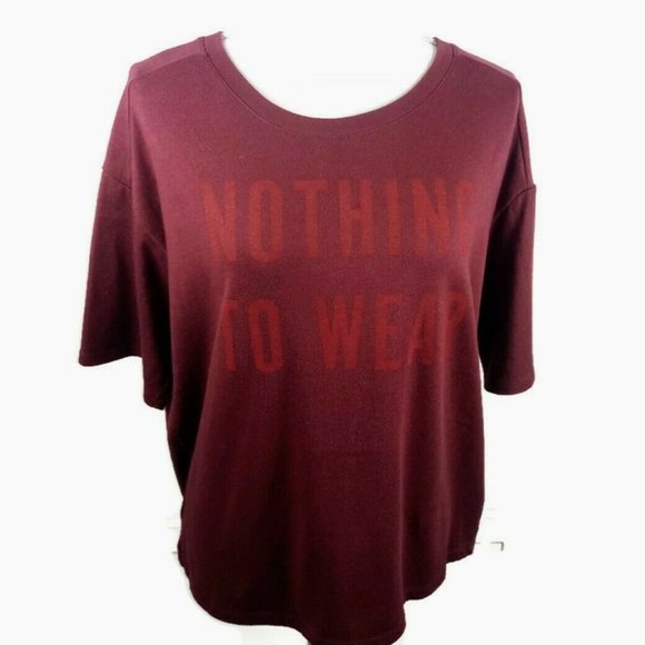 Old Navy Tee Medium Red Oversized Casual - Picture 2 of 15